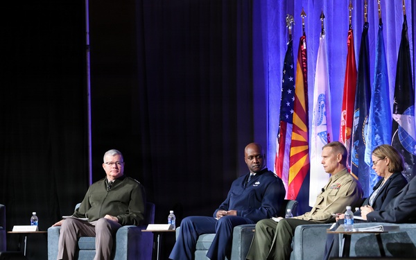 Maj. Gen. Keith D. Reventlow, commanding general, Marine Corps Logistics Command, joined senior leadership from across the services and supporting agencies on Senior Logisticians Panel at the DoW Maintenance Symposium