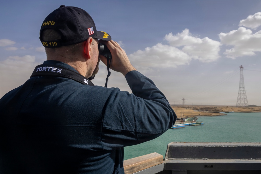 USS Delbert D. Black (DDG 119) Transits the Suez Canal