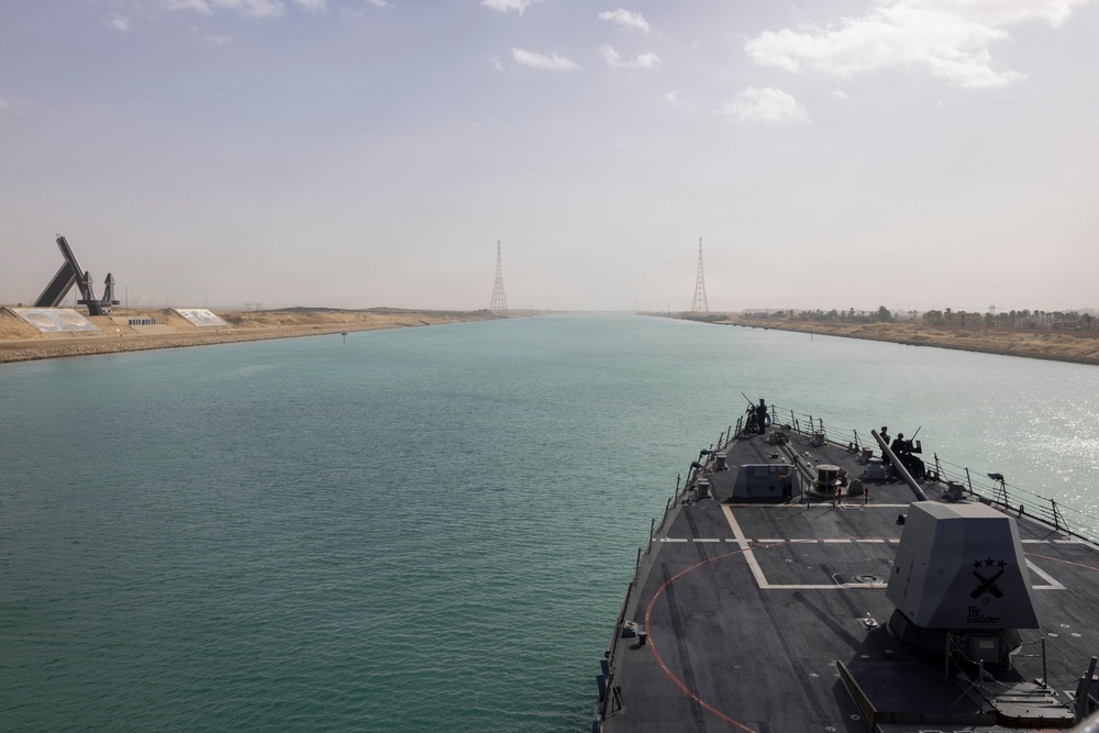 USS Delbert D. Black (DDG 119) Transits the Suez Canal