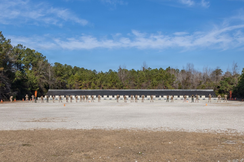 U.S. Marines with the 24th Marine Expeditionary Unit, conduct rifle and pistol drills