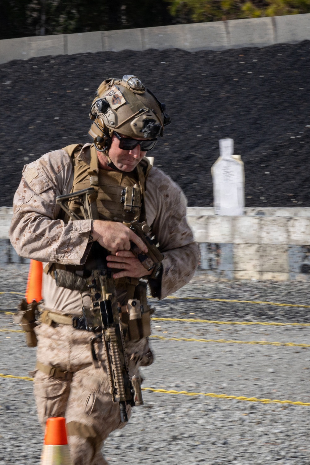 U.S. Marines with the 24th Marine Expeditionary Unit, conduct rifle and pistol drills