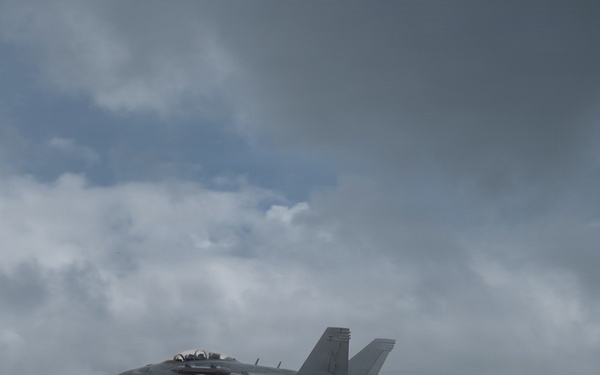 F-18s takeoff over Puerto Rico