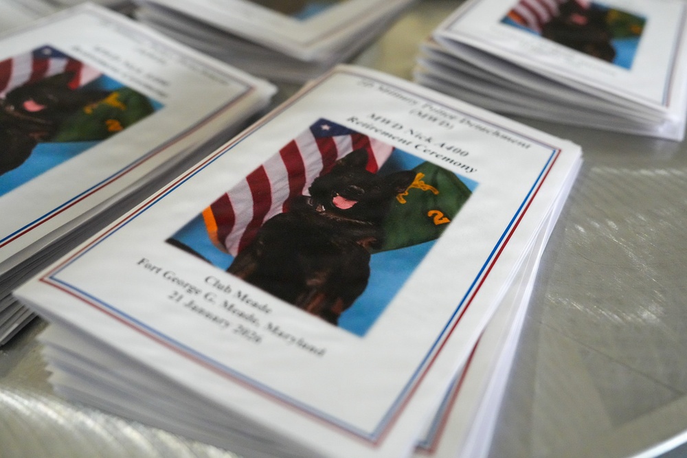 Retirement Ceremony for MWD Nick