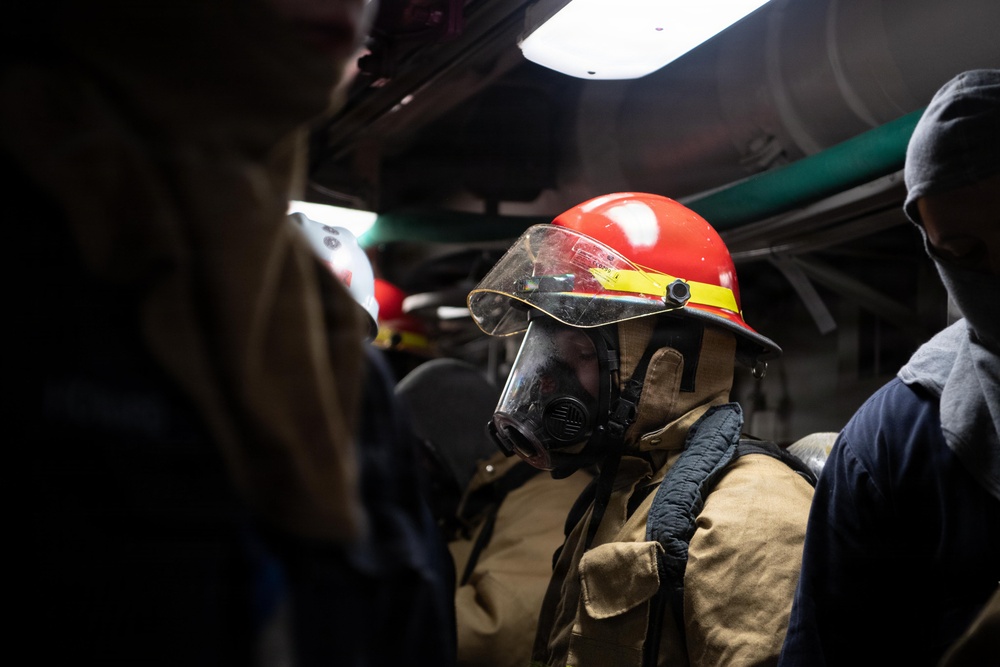 Ronald Reagan Sailors Participate in General Quarters Drill