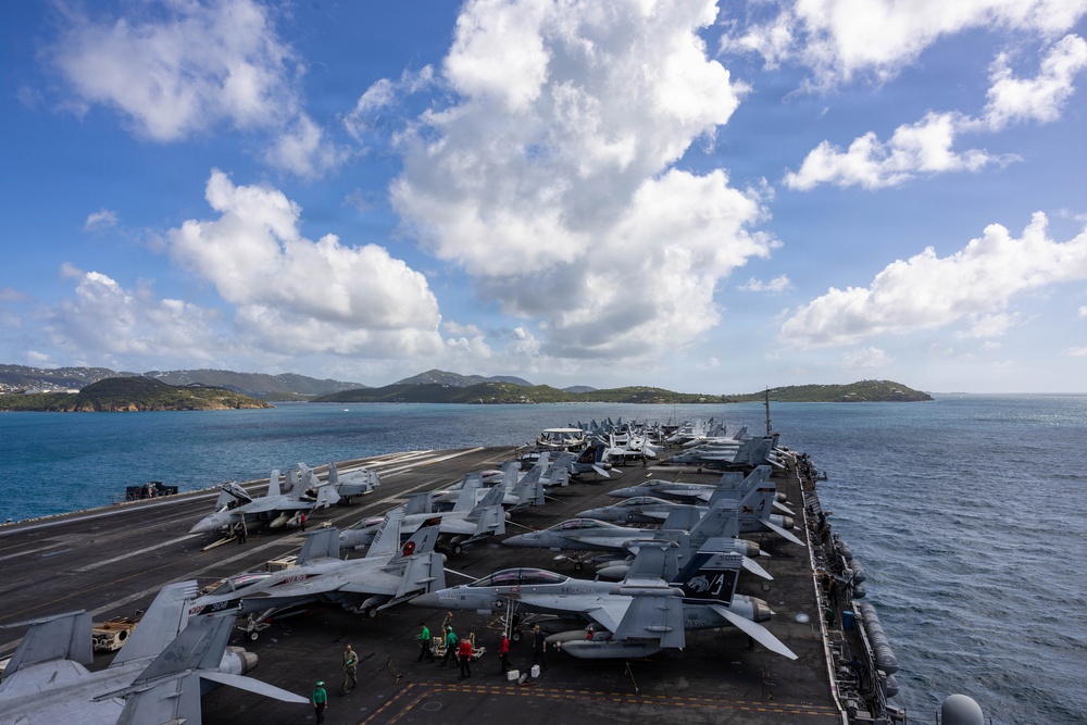 USS Gerald R. Ford (CVN 78) Departs St. Thomas, U.S. Virgin Islands