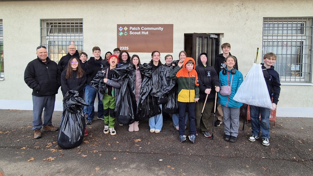 Troop 324 conducts youth-led environmental conservation service project at USAG Stuttgart