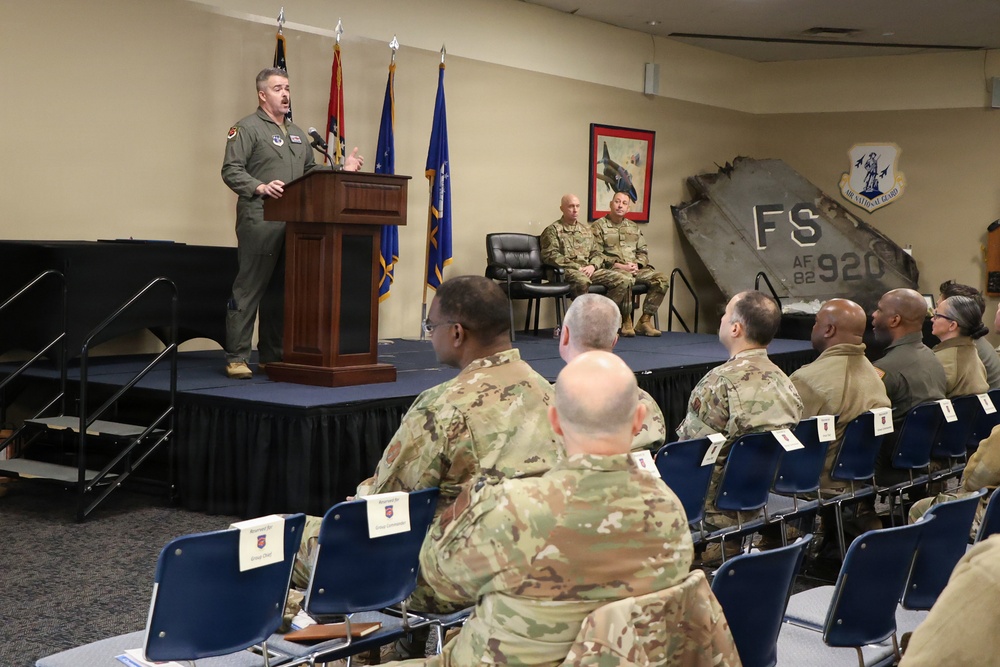 Chief Manamon Passes Enlisted Leadership of the 188th Wing to Chief Weaver
