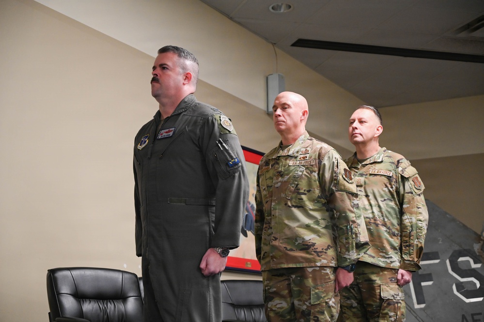 Chief Manamon Passes Enlisted Leadership of the 188th Wing to Chief Weaver