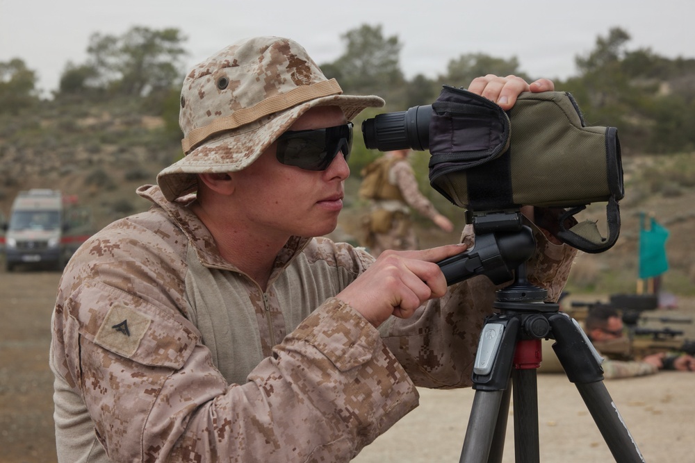 U.S. Marines with FAST Company Europe and Cyprus Special Forces Range Day