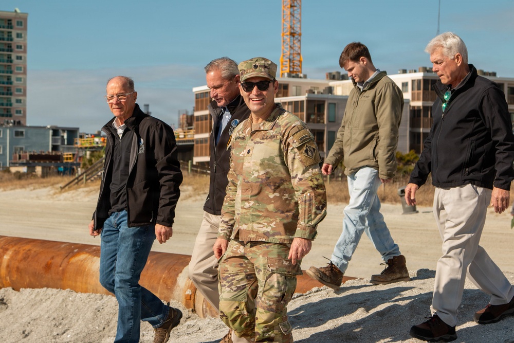 USACE Charleston District Commander Meets with North Myrtle Beach Leaders During Renourishment Site Visit