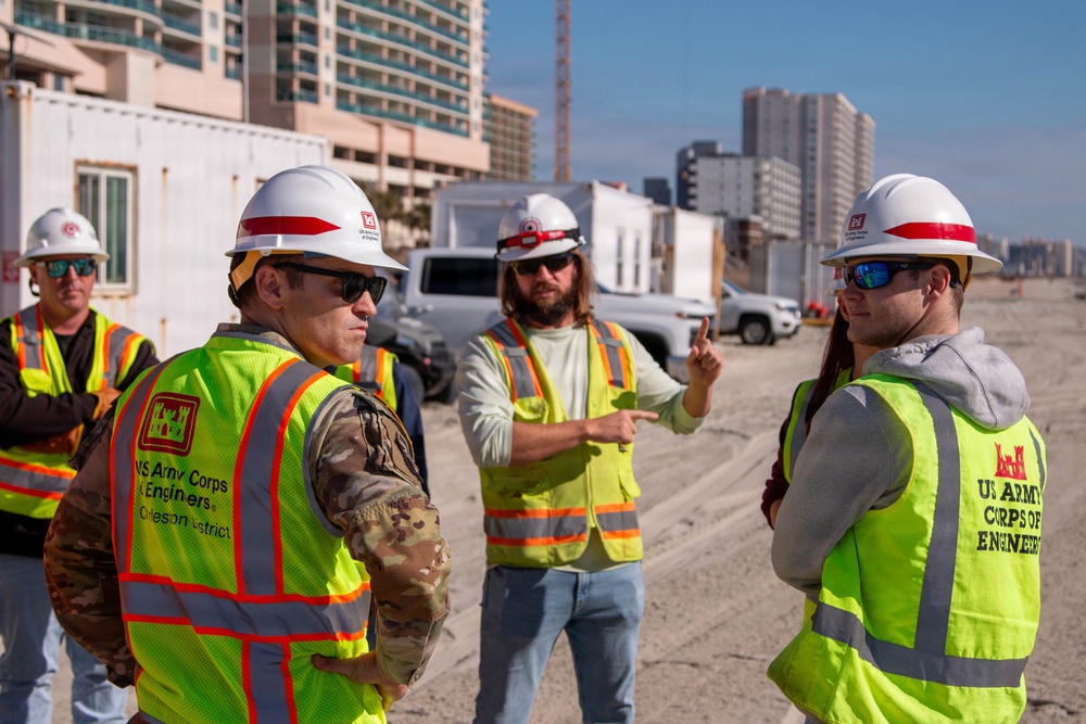 USACE Charleston District Commander Meets with North Myrtle Beach Leaders During Renourishment Site Visit