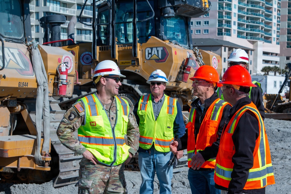 USACE Charleston District Commander Meets with North Myrtle Beach Leaders During Renourishment Site Visit