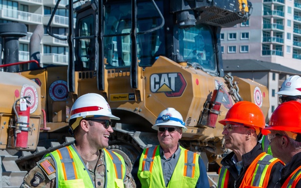 USACE Charleston District Commander Meets with North Myrtle Beach Leaders During Renourishment Site Visit