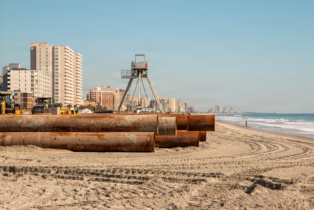 Grand Strand Renourishment Work Continues in North Myrtle Beach