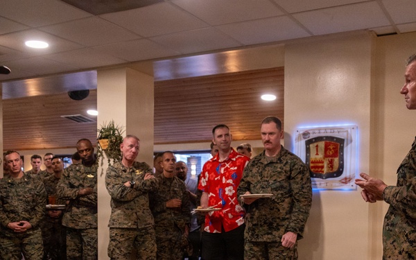 1st Marine Division unveils Blue Diamond Plaque at Pub 1795