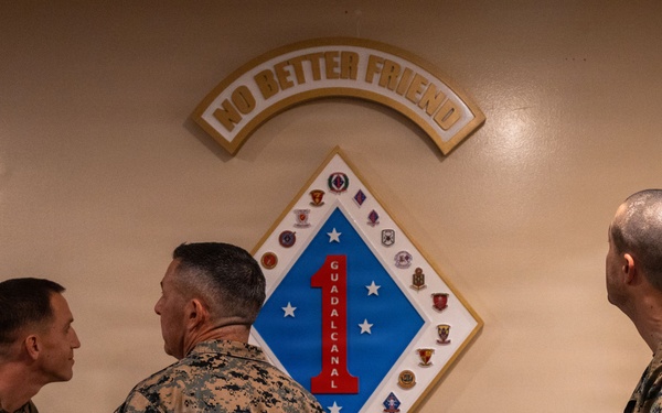1st Marine Division unveils Blue Diamond Plaque at Pub 1795
