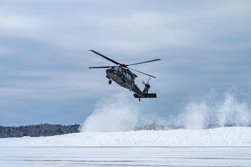 Northern Strike 26-1 UH-60 Black Hawk Snow Landing