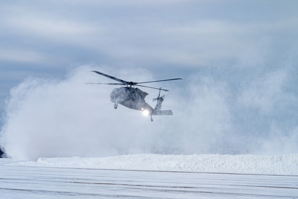 Northern Strike 26-1 UH-60 Black Hawk Snow Landing