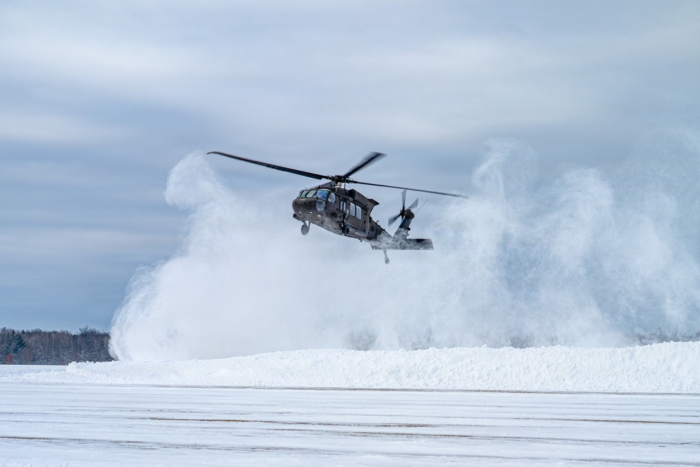 Northern Strike 26-1 UH-60 Black Hawk Snow Landing