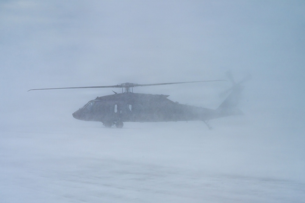 Northern Strike 26-1 UH-60 Black Hawk Snow Landing
