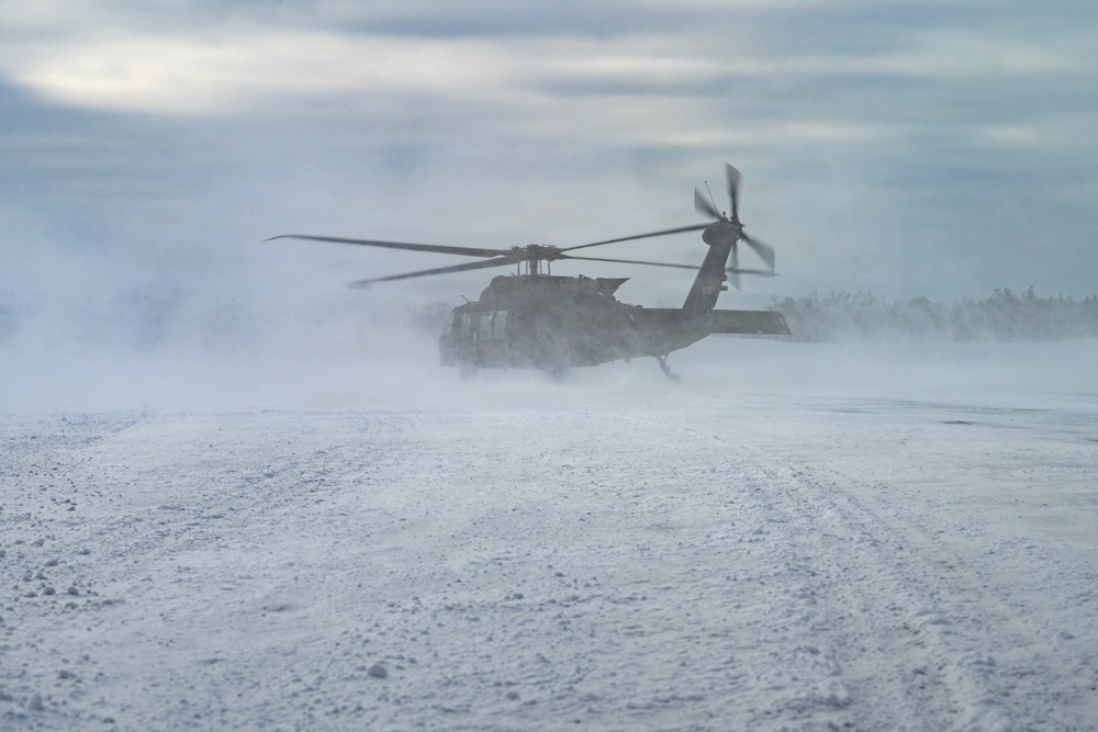 Northern Strike 26-1 UH-60 Black Hawk Snow Landing