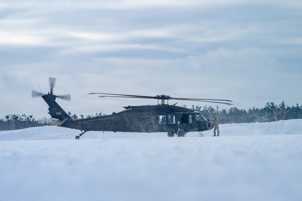 Northern Strike 26-1 UH-60 Black Hawk Snow Landing