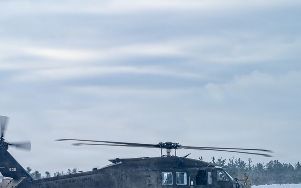 Northern Strike 26-1 UH-60 Black Hawk Snow Landing