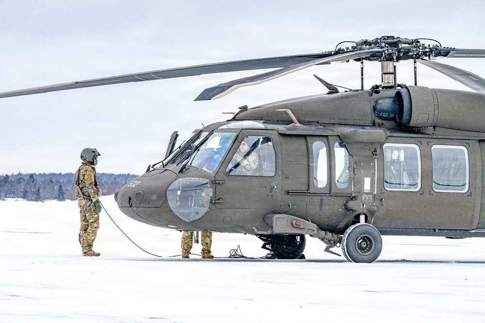 Northern Strike 26-1 UH-60 Black Hawk Snow Landing