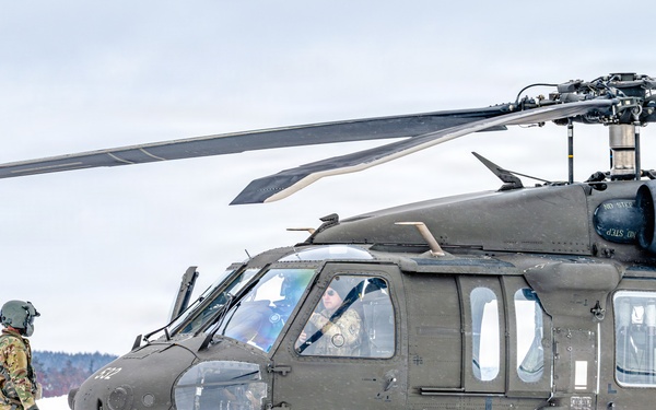 Northern Strike 26-1 UH-60 Black Hawk Snow Landing