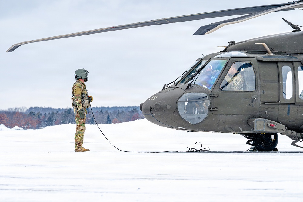 Northern Strike 26-1 UH-60 Black Hawk Snow Landing