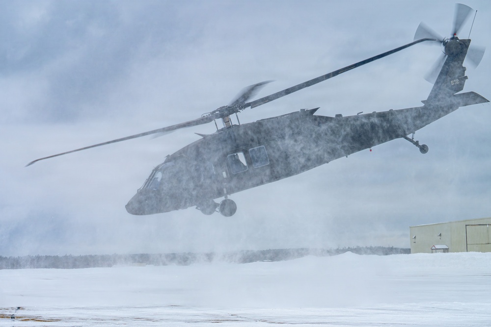 Northern Strike 26-1 UH-60 Black Hawk Snow Landing