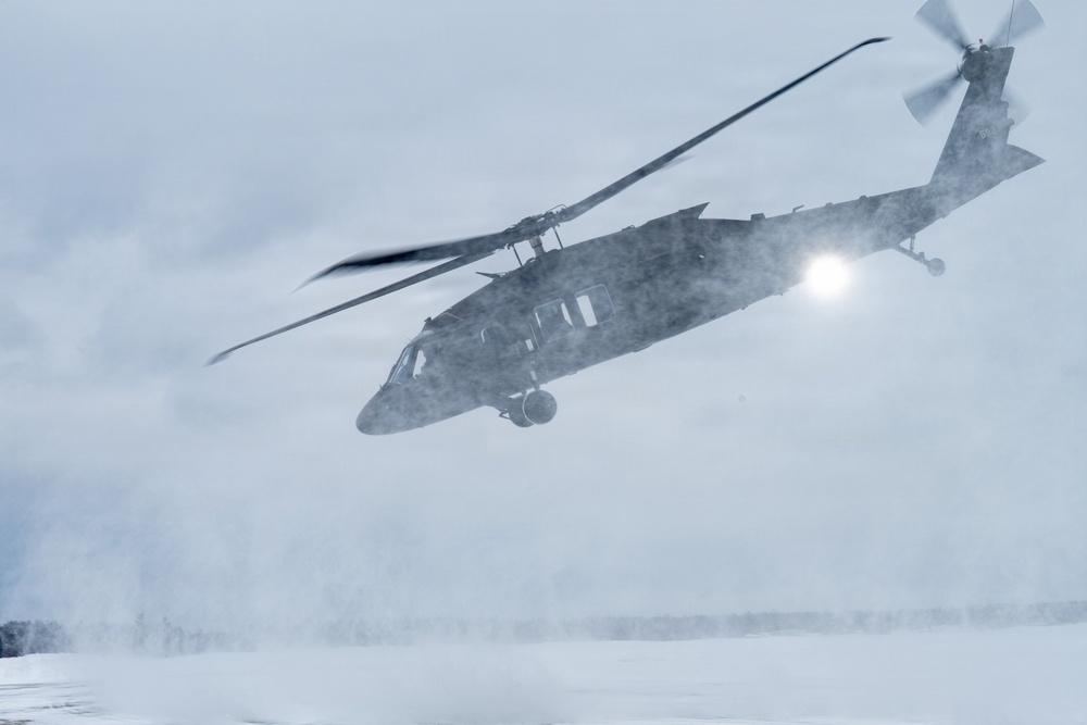 Northern Strike 26-1 UH-60 Black Hawk Snow Landing
