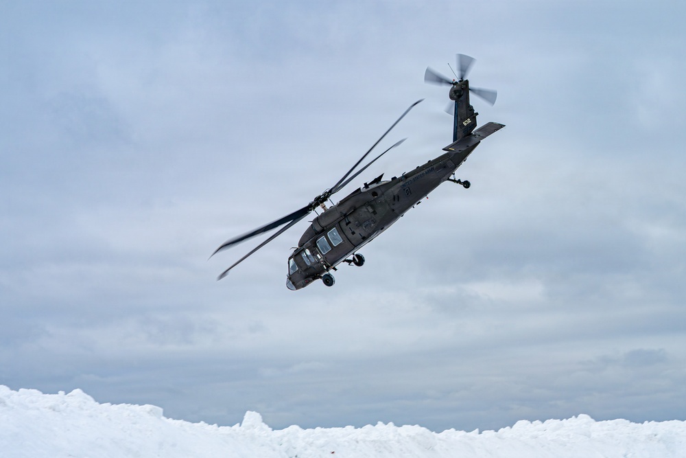 Northern Strike 26-1 UH-60 Black Hawk Snow Landing