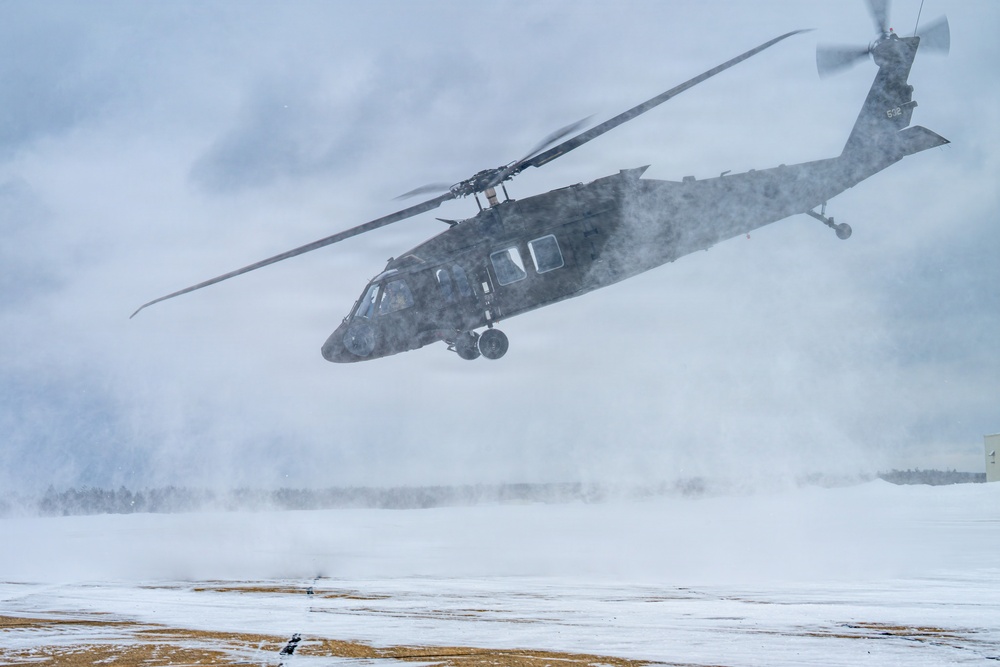 Northern Strike 26-1 UH-60 Black Hawk Snow Landing