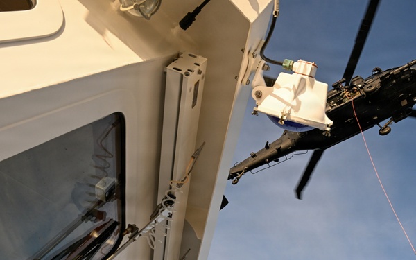 Sentinel-class USCGC Florence Finch trains with the U.S. Army 160th Special Operations Aviation Regiment (SOAR) “Night Stalkers”