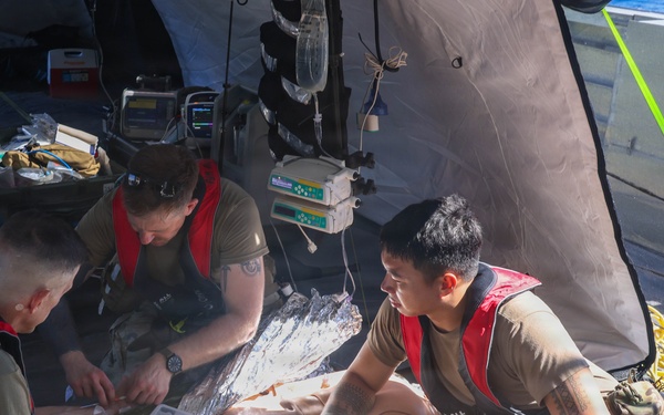 Army Medics Train Maritime Casualty Evacuation Off Coast of Hawaii