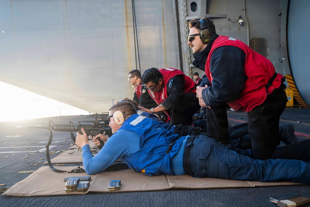 USS Theodore Roosevelt Conducts Live Fire Exercise
