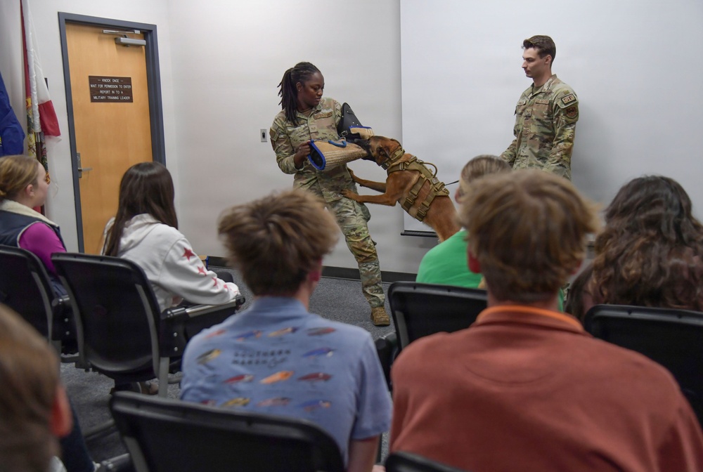 Biloxi Jr. Leadership students learn Keesler's mission and training capabilities
