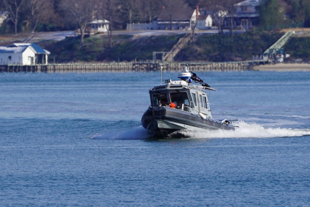 Harbor Patrol Unit exercises during Citadel Shield-Solid Curtain 2026 at Naval Weapons Station Yorktown