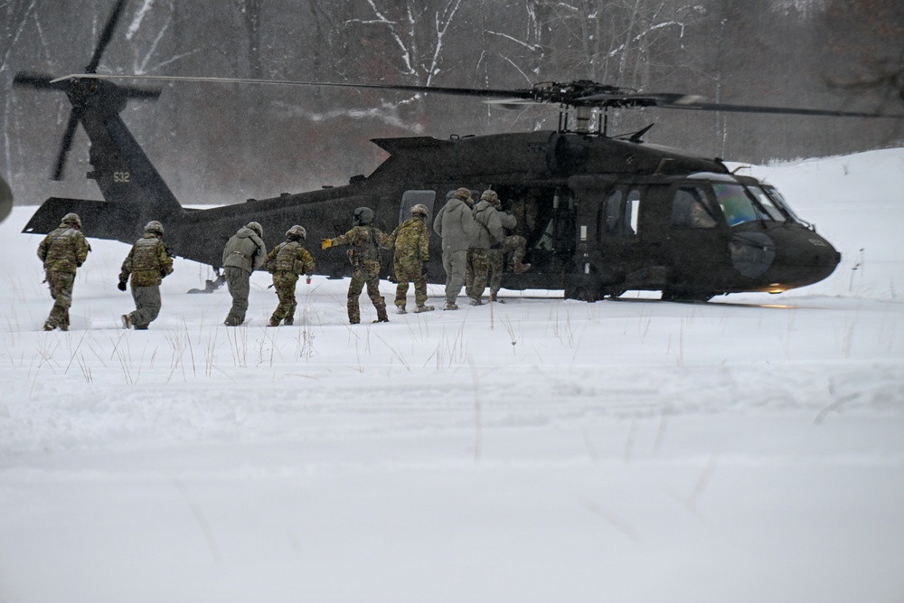 Soldiers from the Michigan National Guard Participate in Northern Strike 26-1, at Camp Grayling Joint Maneuver Training Center, MI.