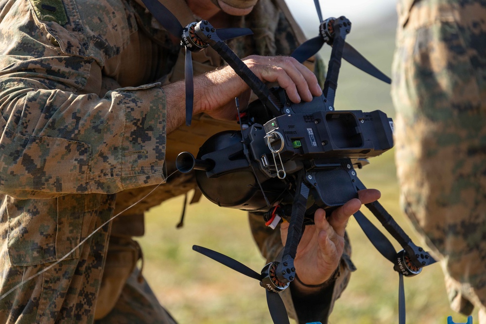 Marines evaluate fiber-optic FPV drones during DIU challenge