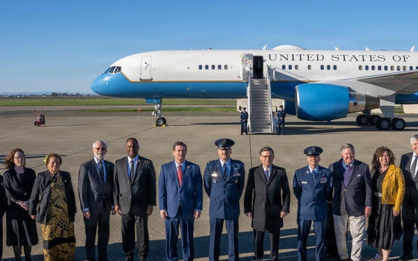 Speaker of the House of Representatives Mike Johnson Arrives at Beale AFB