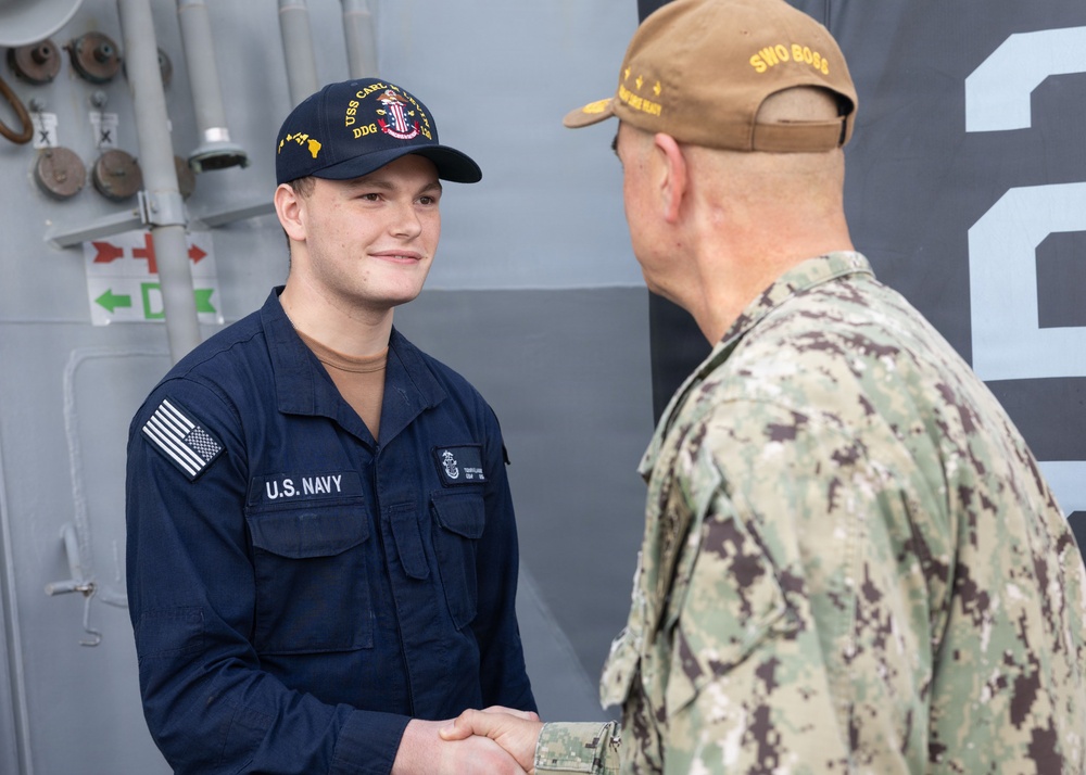 Vice Admiral McLane visits USS Carl M. Levin (DDG 120)