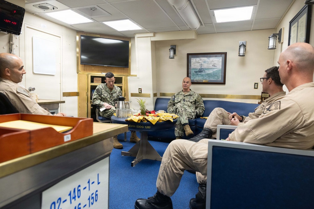 Vice Admiral McLane visits USS Carl M. Levin (DDG 120)