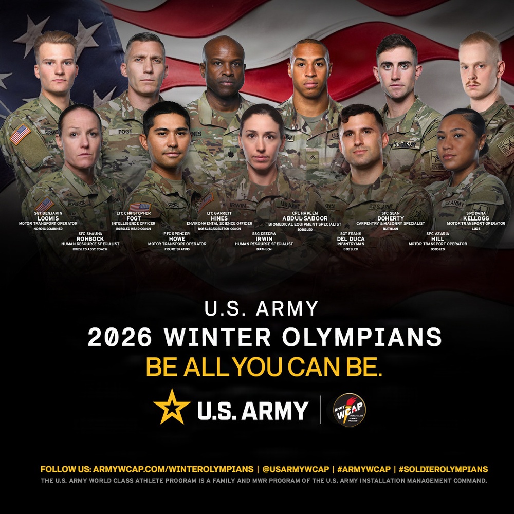 US Army World Class Athlete Program 2026 Winter Olympians