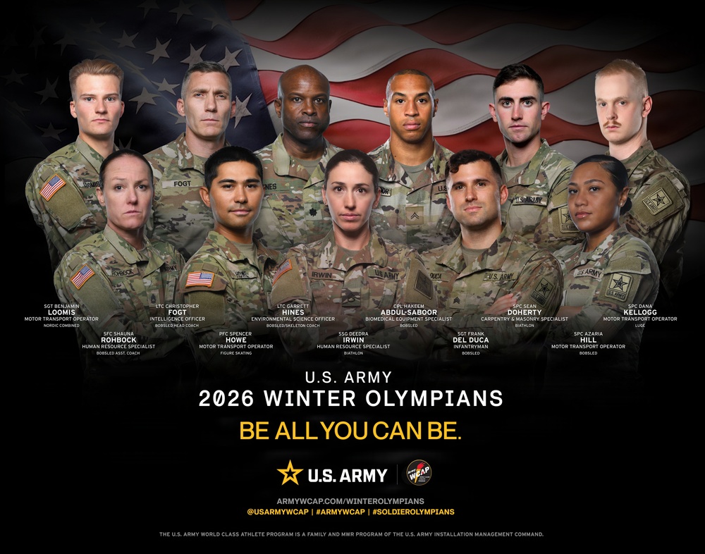 U.S. Army World Class Athlete Program 2026 Winter Olympians