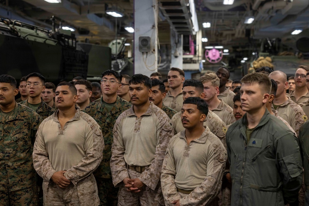 QUART 26.2: I MEF Deputy CG, 3rd MAW CG and Expeditionary Strike Group 3 Commander Visit Marines and Sailors Aboard USS Makin Island