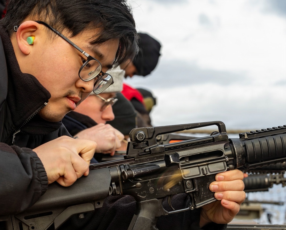 USS Dewey Qualifies Sailors During Gun Shoot at Sea