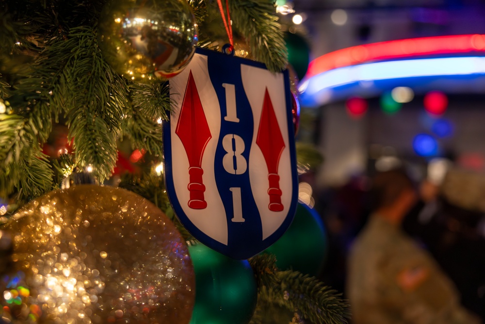 181st IN BDE Ornament on Fort McCoy Christmas Tree