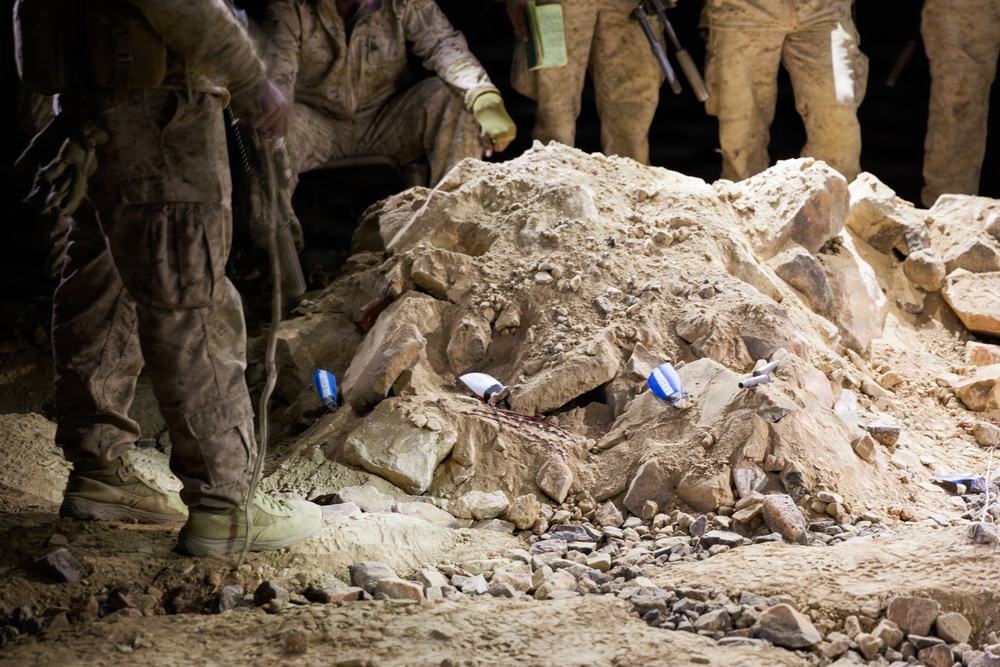 U.S. Marines with 3rd Bn., 7th Marines conduct rehearsal of concepts brief